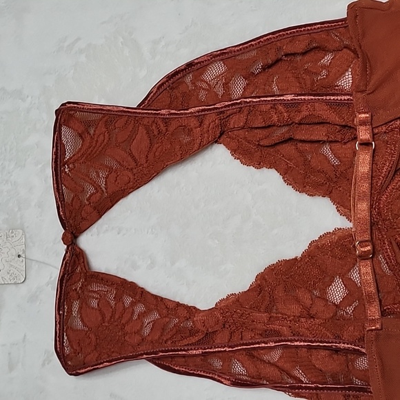 Free People Intimately Speed Date Bodysuit Spiced Brandy XS - Picture 13 of 16